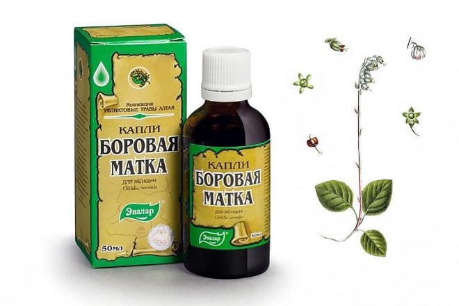 Настойка ортилии однобокой на спирту при поликистозе