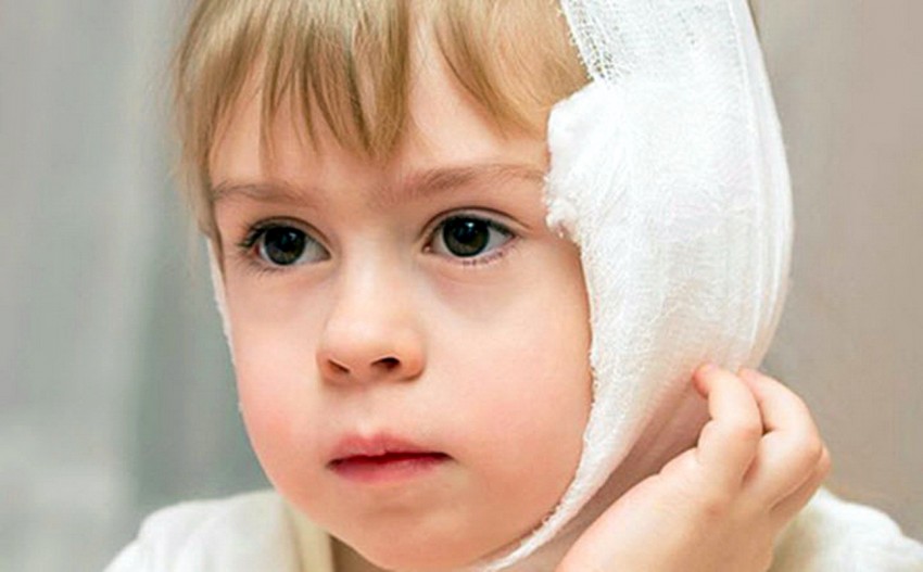 Как выглядит отит у ребенка фото