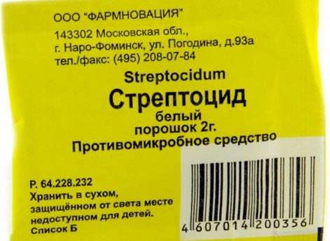 стрептоцид при ожогах
